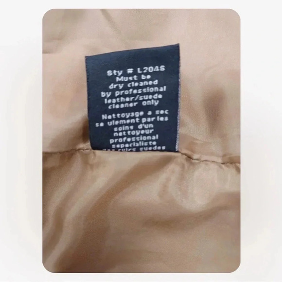 Atmosphere 100%  Leather Tan Suede Jacket Size Large - Picture 9 of 11